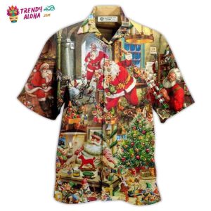 Christmas Santa’S Toy Workshop Christmas Night Hawaiian Shirt – Trendy KLA