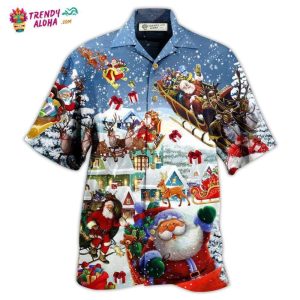 Christmas Say Hi From Santa’S Sleigh Snow Hawaiian Shirt – Trendy KLA