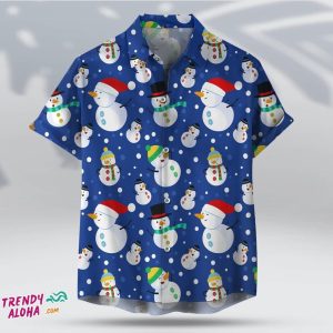 Christmas Snowman Cute Unisex Hawaiian Winter Holiday Shirt