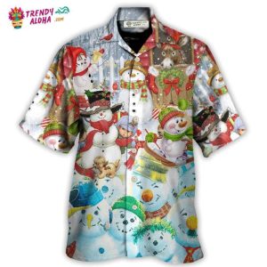 Christmas Snowman Happy Farm Holiday Christmas Hawaiian Shirt – Trendy KLA