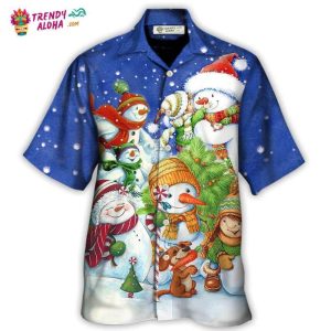 Christmas Snowman Merry Christmas Night Hawaiian Shirt – Trendy KLA