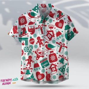 Christmas Snowman Unisex Casual Hawaiian Holiday Beach Shirt