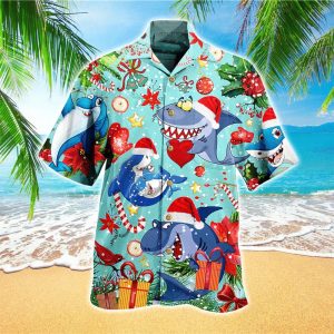 Christmas Special Shark Design Hawaiian Shirt