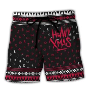 Christmas Tattoo Santa Funny Merry Xmas Trendy KLA Hawaiian Beach Shorts