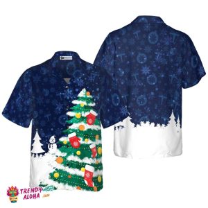 Christmas Tree Hawaiian Shirt, Christmas Shirts Short Sleeve Button Down Shirt For Men And Women