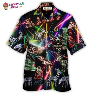 Christmas Tree Neon Art And Snowman Hawaiian Shirt – Trendy KLA