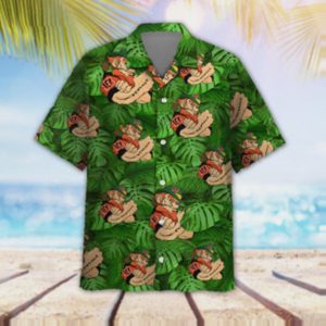 Cincinnati Bengals Leprechaun St Patricks Day Button Up Hawaiian Shirt