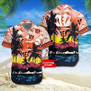 Cincinnati Bengals NFL Gift For Fan Personalized Hawaiian Shirt & Short