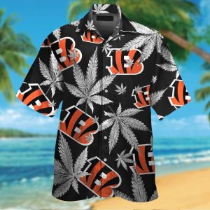 Cincinnati Bengals Short Sleeve Button Up Tropical Hawaiian Shirt VER02