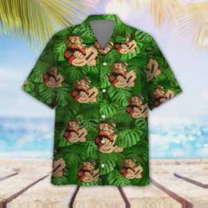 Cleveland Browns Leprechaun St Patricks Day Button Up Hawaiian Shirt