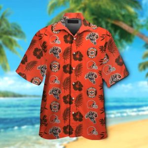 Cleveland Browns Short Sleeve Button Up Tropical Hawaiian Shirt VER010