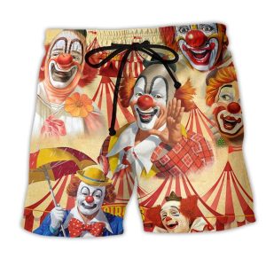 Clown Funny Happy Cool Trendy KLA Hawaiian Beach Shorts