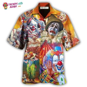 Clown Funny Happy In Crown Hawaiian Shirt – Trendy KLA