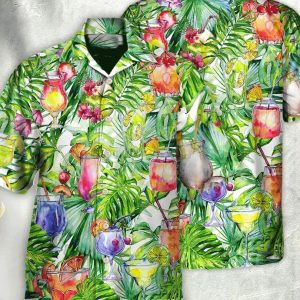 Cocktail Beach Drinks Bar Party -Trendy Hawaiian Shirt, Gift For Summer, Gifts For Bachelor Party, Hawaiian Set Gift, KLA Shirt, Gift For Family.