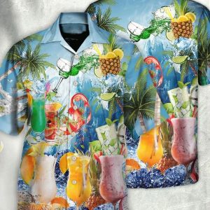 Cocktail Summer With Pieces Of Fruit So Fresh, Beach Party Matching Shirt For Men/Women, Gifts For Bachelor Party, Hawaiian Set Gift.