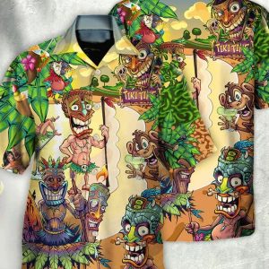 Cocktail Tiki Bar Summer Beach, Beach Party Matching Shirt For Men/Women, Gifts For Bachelor Party, Hawaiian Set Gift, KLA Shirt.