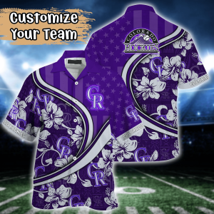 Colorado Rockies MLB Us Flag Hawaiian Shirt Custom Summer KLA Shirt