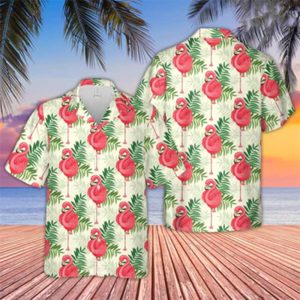 Colorful Flamingo Pattern Trendy Hawaiian Shirt