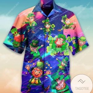 Colorful Leprechaun St Patricks Day Unisex Hawaiian Shirts