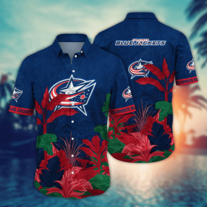 Columbus Blue Jackets NHL Hawaiian Shirt Blooming Flowers KLA Shirt