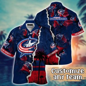 Columbus Blue Jackets NHL Hawaiian Shirt Custom Vacation KLA Shirt