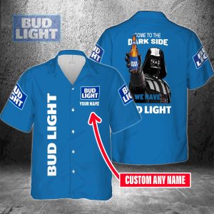 Come To The Dark Side We Have Bud Light Custom Name Hawaiian Shirt