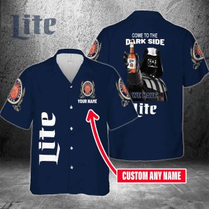 Come To The Dark Side We Have Miller Lite Custom Name Hawaiian Shirt