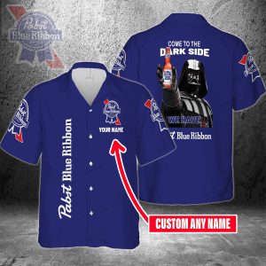 Come To The Dark Side We Have Pabst Blue Ribbon Custom Name Hawaiian Shirt