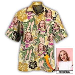 Comic Vibes: Customized Hawaiian Shirt with Face Funny Design