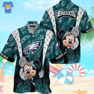 Cool Disney Mickey Mouse NFL Philadelphia Eagles Hawaiian Shirt