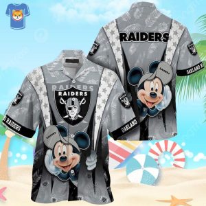 Cool Mickey Mouse Disney NFL Las Vegas Raiders Hawaiian Shirt
