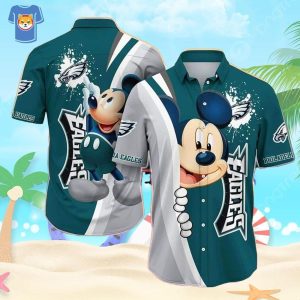 Cool Mickey Mouse Disney NFL Philadelphia Eagles Hawaiian Shirt