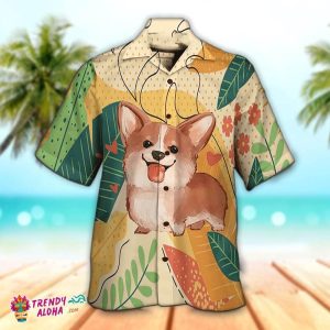 Corgi Hawaiian Shirt Funny Corgi Surfing Hawaiian KLA Beach Shirt