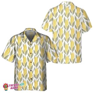 Corn Cob Maize Hawaiian Shirt, Funny Corn Shirt For Adults, Corn Print Shirt