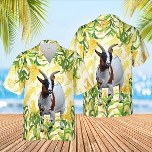 Corn Farm Goat 3D Trendy Hawaiian Shirt, Cow Trendy Hawaiian Shirt, Summer Gifts For Men And Women