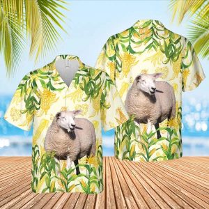 Corn Farm Sheep Trendy Hawaiian Shirt, Cow Trendy Hawaiian Shirt, Summer Gifts For Men And Women