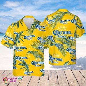 Corona Hawaiian Palm Leaves Pattern Shirt, Beer Summer Party Hawaiian Shirt, Schlitz Beer Shirt