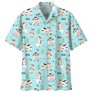 Cow Colorful Trendy Hawaiian Shirt