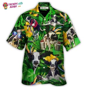 Cow Dancing And Play Funny Tropical Style Hawaiian Shirt – Trendy KLA