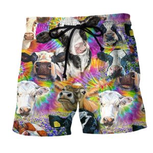 Cow Easily Distracted By Cows Trendy KLA Hawaiian Beach Shorts