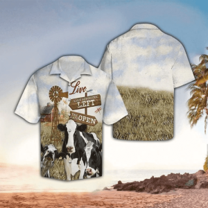 Cow Farm Trendy Hawaiian Shirt, Hawaii Shirt Men, KLA Shirt, Tropical Sleeve Summer