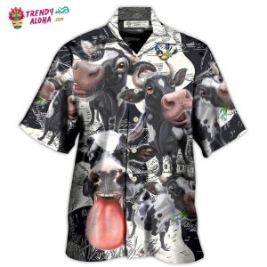 Cow Funny Dairy Cow Happy Life In The Farm Hawaiian Shirt – Trendy KLA