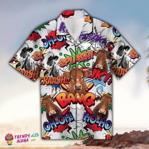 Cow Hawaiian Shirt Cow Pop Art Hawaiian KLA Beach Shirt