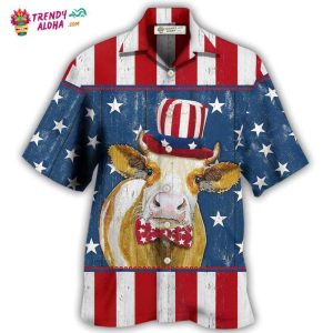 Cow Independence Day Funny Hawaiian Shirt – Trendy KLA