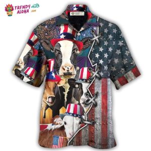Cow Independence Day Hawaiian Shirt – Trendy KLA