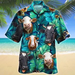 Cow Lovers Gift Trendy Hawaiian Shirt, Cow KLA Shirt For Men, Hawaii Shirt Women