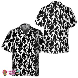 Cow Print Seamless Pattern Hawaiian Shirt, Cow Hawaiian Shirt, Cow Print Shirt For Men And Women