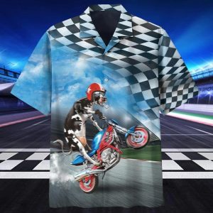 Cow Racing Trendy Hawaiian Shirt For