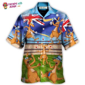 Cricket Kangaroo Play Cricket Funny We Love Cricket Hawaiian Shirt – Trendy KLA