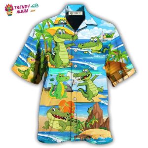 Crocodile Love Life Funny Hawaiian Shirt – Trendy KLA